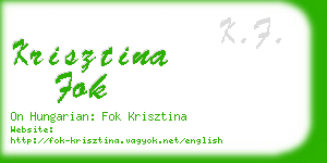 krisztina fok business card